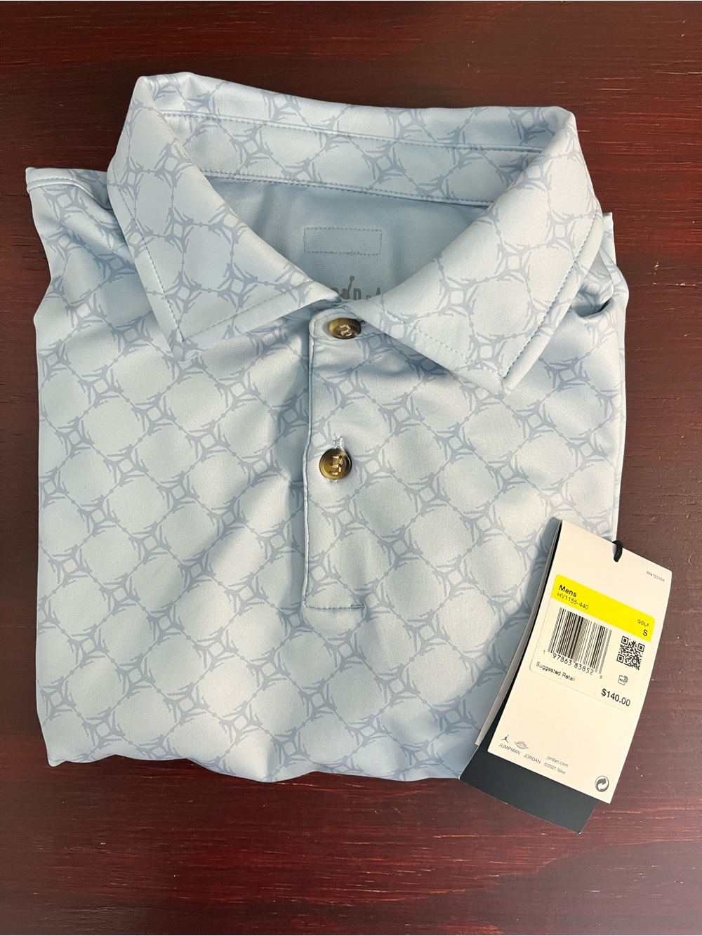 Nike Jordan Sport Golf Polo Shirt Light Blue HV1155-440 Men’s Small NWT Dri-FIT